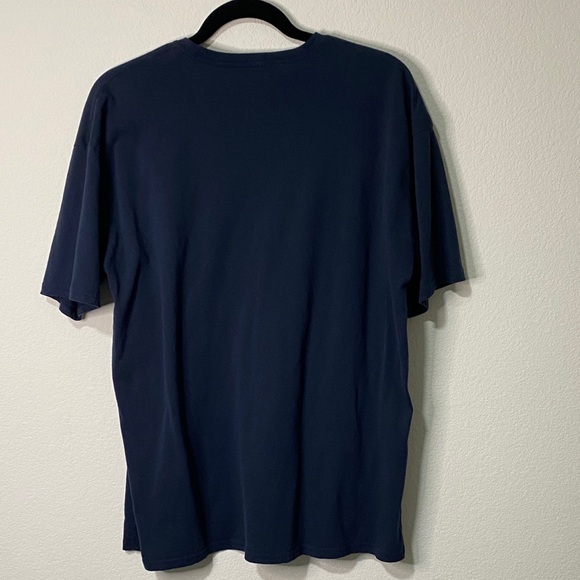 Men's Blue Short Sleeve Tee T-shirt - Picture 3 of 4